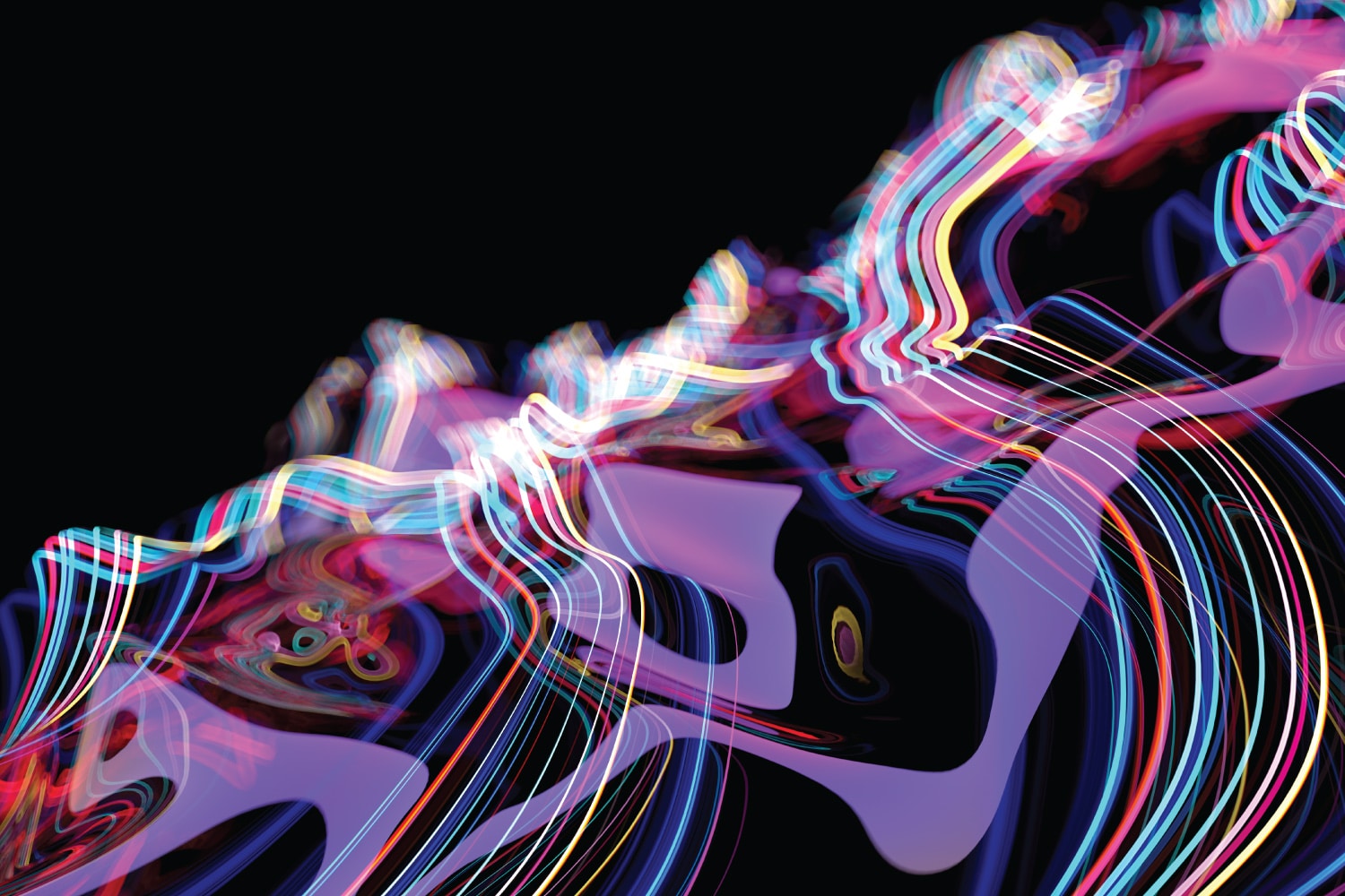 Digital waves abstract