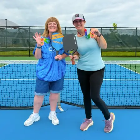 CCB Technology team members playing pickleball